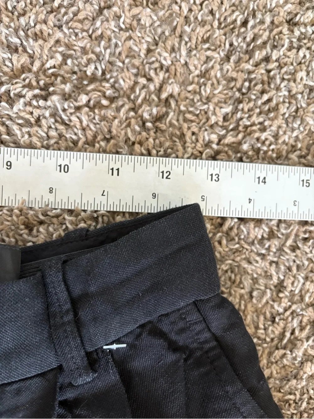 COS Dress Pants Womens Lyocell Linen Pleated Wide Leg High Waist Black Size 6